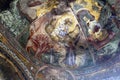 Fresco scenes of hellfire monster and damnation