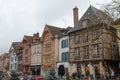 Troyes, France, Champagne, old typical half-timbered houses Royalty Free Stock Photo