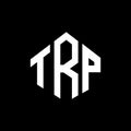 TRP letter logo design with polygon shape. TRP polygon and cube shape logo design. TRP hexagon vector logo template white and Royalty Free Stock Photo