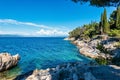 Trpanj, Croatia - Jun 14, 2020: picturesque Adriatic coast in Dalmatia region