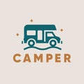 Camper Motor Home modern logo design icon vector.