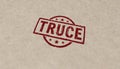 Truce and armistice stamp and stamping Royalty Free Stock Photo