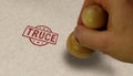 Truce and armistice stamp and stamping Royalty Free Stock Photo