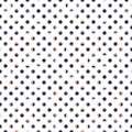 Polka-Dot seamless vector pattern. Elegant regular geometric pattern with tiled small circles and semicircles.