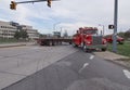 Truck Accident on busy road