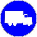 Truck allowed road sign