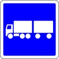 Truck allowed road sign