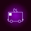 truck antenna outline icon in neon style. Elements of car repair illustration in neon style icon. Signs and symbols can be used