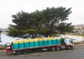 Truck with army soldier on Kangaroo Island, Australia