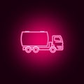 truck auto barrel neon icon. Elements of Transport set. Simple icon for websites, web design, mobile app, info graphics