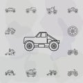 Truck bigfoot car icon. Bigfoot car icons universal set for web and mobile Royalty Free Stock Photo