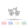 Truck bigfoot car multi color style icon. Simple thin line, outline vector of bigfoot car icons for ui and ux, website or mobile Royalty Free Stock Photo