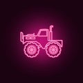 Truck bigfoot car neon icon. Elements of bigfoot car set. Simple icon for websites, web design, mobile app, info graphics Royalty Free Stock Photo