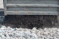 truck body pours asphalt, gravel, dump truck, industry