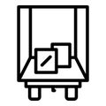 Truck box relocation icon, outline style
