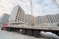 Truck brought panel for construction of houses