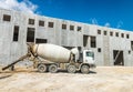 Truck in building site under construction Royalty Free Stock Photo
