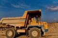 truck bulldozer sand construction work outdoors blue sky summer