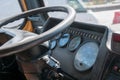 Truck cabin interior Royalty Free Stock Photo