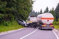 Truck and Car crash accident Royalty Free Stock Photo