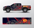 Truck and car decal wrap vector, Graphic abstract racing stripe designs for wrap vehicle