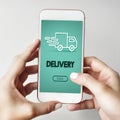 Truck Car Fast Delivery Service Concept Royalty Free Stock Photo