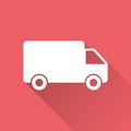 Truck, car vector illustration. Fast delivery service shipping icon. Royalty Free Stock Photo