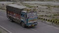 A Truck Carrying Goods on the Darcha Bridge the Longest Bridge in Himachal