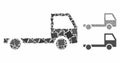 Truck chassis Mosaic Icon of Unequal Pieces