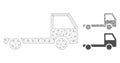 Truck Chassis Vector Mesh Carcass Model and Triangle Mosaic Icon