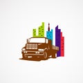 Truck city logo template designs