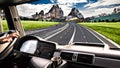 The truck cockpit Royalty Free Stock Photo