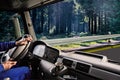 Truck cockpit Royalty Free Stock Photo