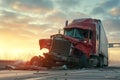 Truck collision scattered debris across thoroughfare