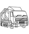 Truck coloring page