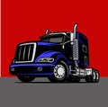 Truck COMIC COLOR vector illustration Royalty Free Stock Photo