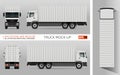Truck with container vector mockup Royalty Free Stock Photo