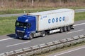 Truck with COSCO container