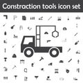 Truck crane icon. Constraction tools icons universal set for web and mobile