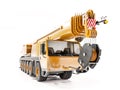 Truck crane over white background