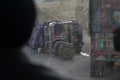 Truck crash in the Leh -Manali Highway in India
