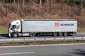 Truck with DB Schenker trailer