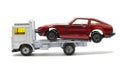 truck deliver damaged car Royalty Free Stock Photo