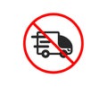 Truck delivery icon. Express service sign. Vector