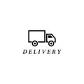 Truck delivery logo template Royalty Free Stock Photo