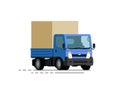 Truck delivery, trucking. Transport, moving vector illustration