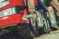 Truck Driver and His Job Royalty Free Stock Photo