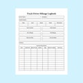 Truck driver mileage log book KDP interior. A truck driver and company information tracker notebook template. KDP interior journal Royalty Free Stock Photo