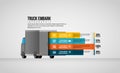 Truck Embark Infographic Royalty Free Stock Photo