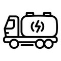 Truck energy icon, outline style